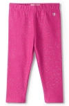Hatley Cozy Glitter Leggings In Pink