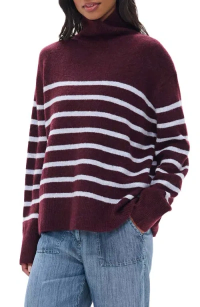 Hatley Cozy Mock Neck Sweater In Burgundy