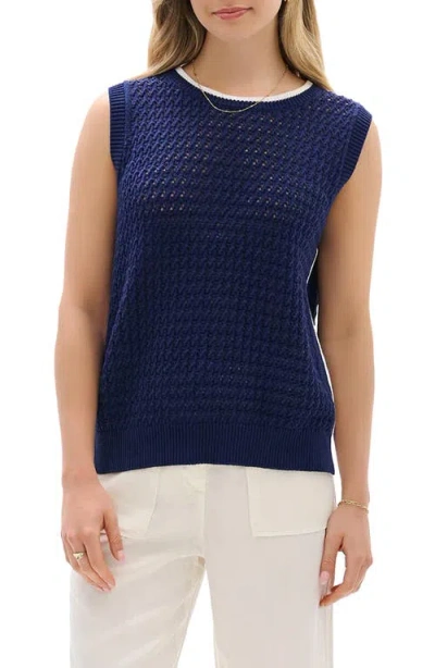 Hatley Cruz Cotton Sweater Tank In Blue