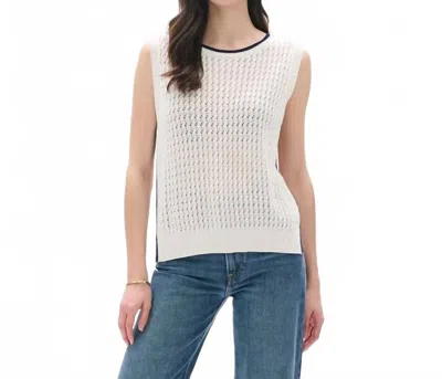 Hatley Cruz Knit Tank Top In White In Beige