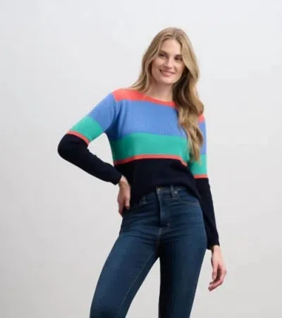 Hatley Devon Bright Colorblock Stripes Sweater In Blue In Multi