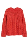 Hatley Dylan Cable Stitch Sweater In Red