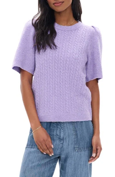 Hatley Emerson Cable Knit Boucle Sweater In Purple