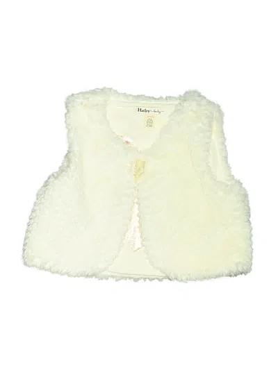 Pre-owned Hatley Kids' Faux Fur Vest In White