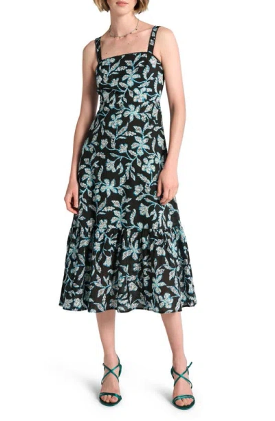 Hatley Floral Cotton Sundress In Caviar