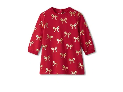 Hatley Kids' Foil Dress (toddler) Girl's Dress Red : 2t (toddler), Cotton/polyester