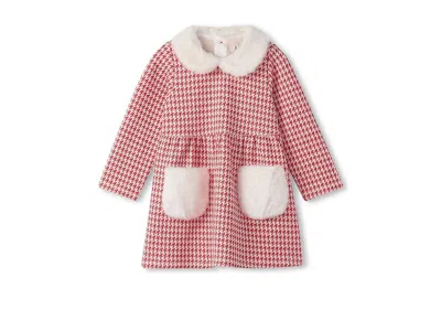 Hatley Kids' Fur Trim Dress (toddler) Girl's Dress Red : 2t (toddler), Cotton/faux Fur