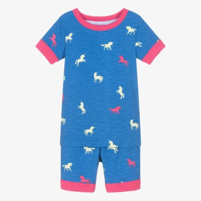 Hatley Kids' Girls Blue & Pink Organic Cotton Unicorn Pyjamas