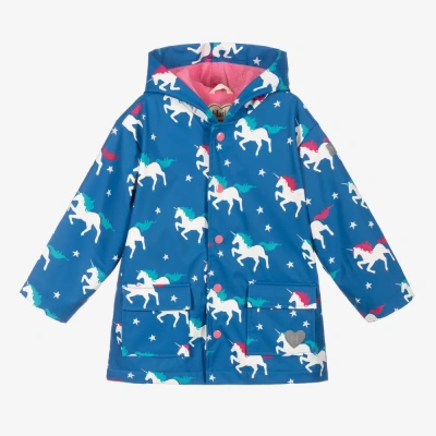 Hatley Babies' Girls Blue Unicorns Raincoat