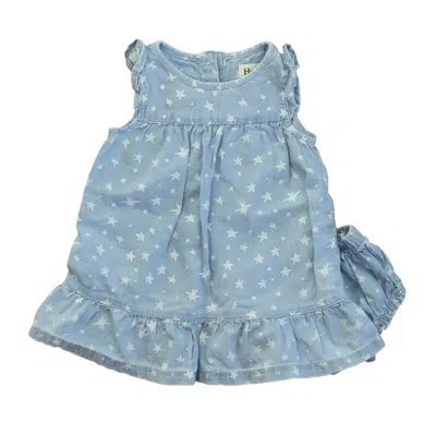 Hatley Kids' Girls Blue White Stars Dress