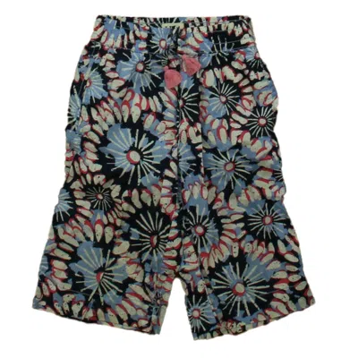 Pre-owned Hatley Kids' Girls Navy Floral Pants In Blue