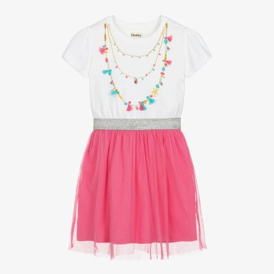 Hatley Kids' Girls Pink Cotton Necklace Print Dress
