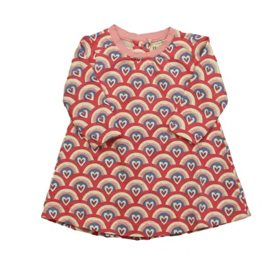 Hatley Kids' Girls Pink Purple Hearts Dress In Multi