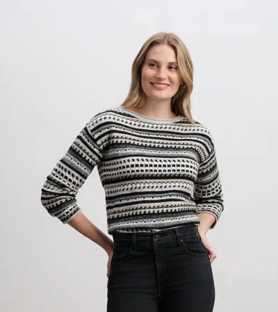 Hatley Hannah Sweater In Stone Grey In Multi