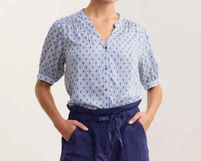 Hatley Ivy Blouse In Painted Petals In Blue