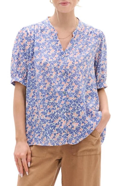 Hatley Ivy Mini Vines Button-up Shirt In Blue