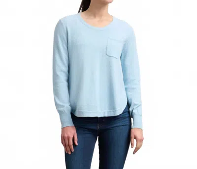 Hatley Jessie Stripe Back Sweater In Denim Melange In Blue