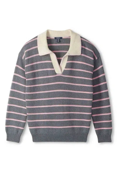 Hatley Johnny Collar Sweater In Gray