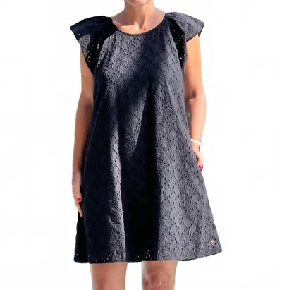 Hatley Kaia Mini Dress In Black Eyelet In Red
