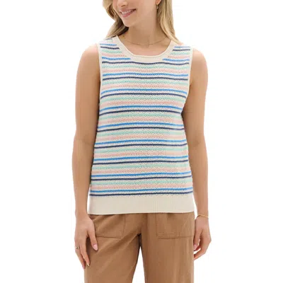 Hatley Kate Stripe Cotton Sweater Vest In Multi
