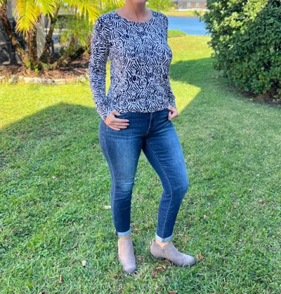 Hatley Katie Sweater In Waterdrops In Blue