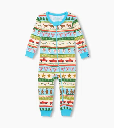 Hatley Kid's Fair Isle Coverall In Blue