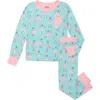 Hatley Kids' Ballet School Fitted Two-piece Pajamas In Green