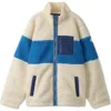 Hatley Kids' Colorblock Fleece Zip Jacket In Neutral