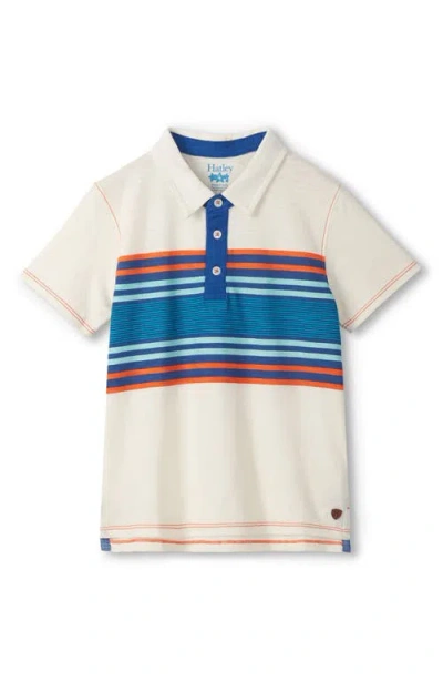 Hatley Kids' Colorblock Stripe Polo In Pink