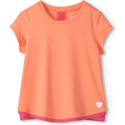Hatley Kids' Colorblock T-shirt In Orange
