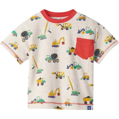 Hatley Babies'  Kids' Construction Print Pocket T-shirt In Brown