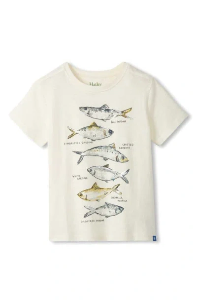 Hatley Kids' Fish Types Graphic T-shirt In White