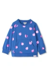 Hatley Kids' Foil Apples Raw Edge Pullover In Blue