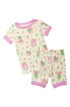 HATLEY KIDS' FOREST FAIRIES FITTED TWO-PIECE ORGANIC COTTON SHORT PAJAMAS