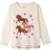 Hatley Kids' Galloping Horse Long Sleeve T-shirt In White