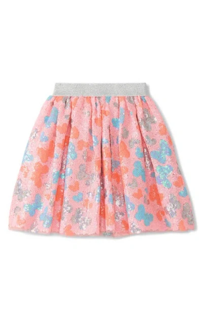 Hatley Glitter Butterfly Sequin Skirt (toddler/little Kid/big Kid) Girl's Skirt Apricot Blush : 8 Big Kid,  In Pink