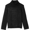Hatley Kids' Glitter Turtleneck Top In Black