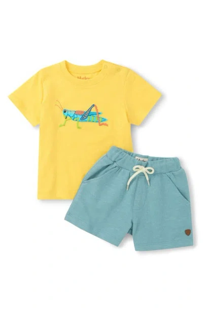 Hatley Babies'  Kids' Grasshopper Appliqué T-shirt & Shorts Set In Multi