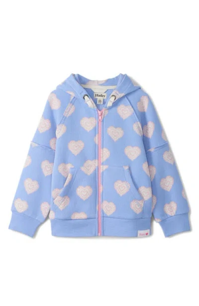 Hatley Kids' Heart Burst Hoodie In Blue