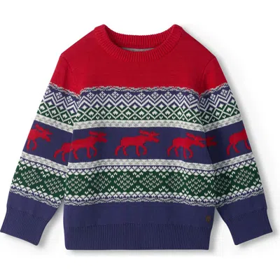 Hatley Kids' Holiday Fair Isle Sweater In Blue