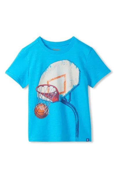 Hatley Kids' Hoops Graphic T-shirt In Blue