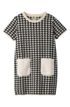 Hatley Kids' Houndstooth Sweater Dress In Gray