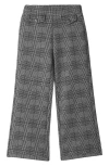 Hatley Kids' Houndstooth Wide Leg Pants In Gray