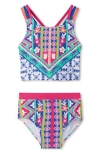 Hatley Kids' Kaleidoscope Two-piece Swimsuit In White