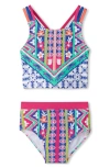 HATLEY KIDS' KALEIDOSCOPE TWO-PIECE SWIMSUIT