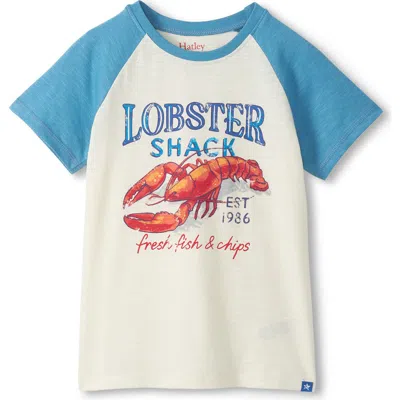Hatley Babies'  Kids' Lobster Cotton Graphic Baseball T-shirt In Brown