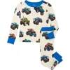 Hatley Kids' Mega Monster Truck Fitted Two-piece Pajamas In Multi