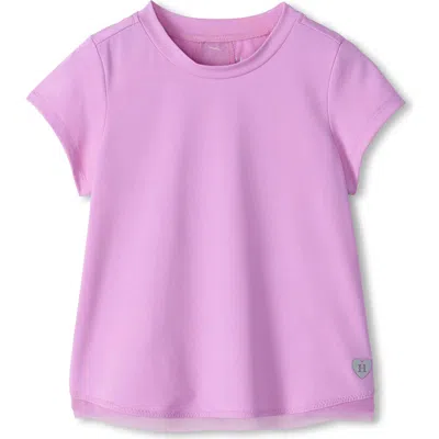Hatley Kids' Mesh Trim Performance T-shirt In Purple