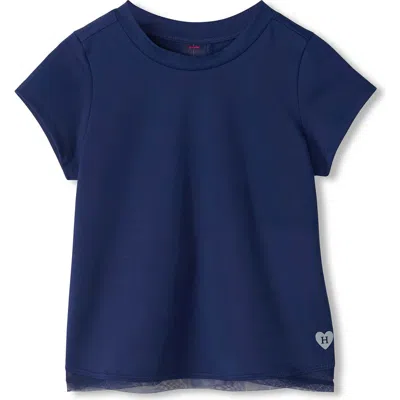 Hatley Kids' Mesh Trim T-shirt In Blue