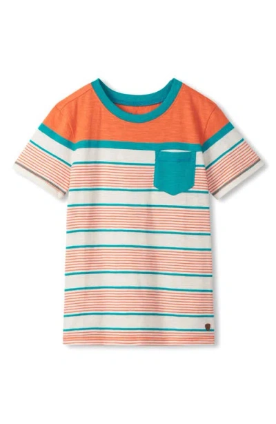 Hatley Kids' Off Road Stripe T-shirt In Multi